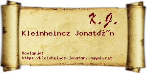 Kleinheincz Jonatán névjegykártya